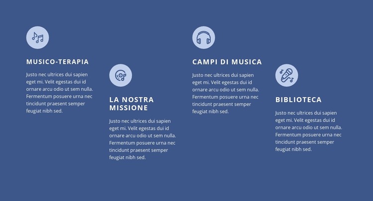 Corsi di musica Modello HTML