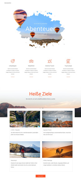 Abenteuertouren Und Reisen Webentwicklung