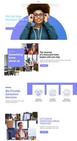 Fire Up Your Business - One Page Bootstrap Template
