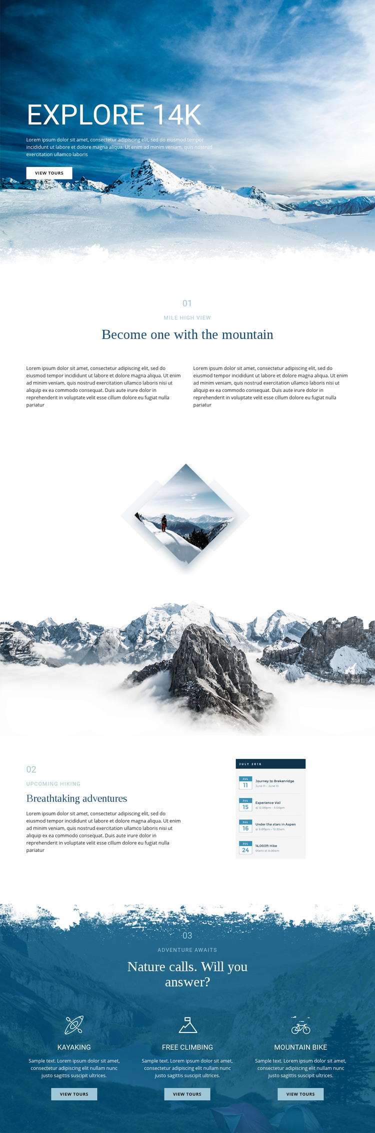 Explore wonderful nature Elementor Template Alternative