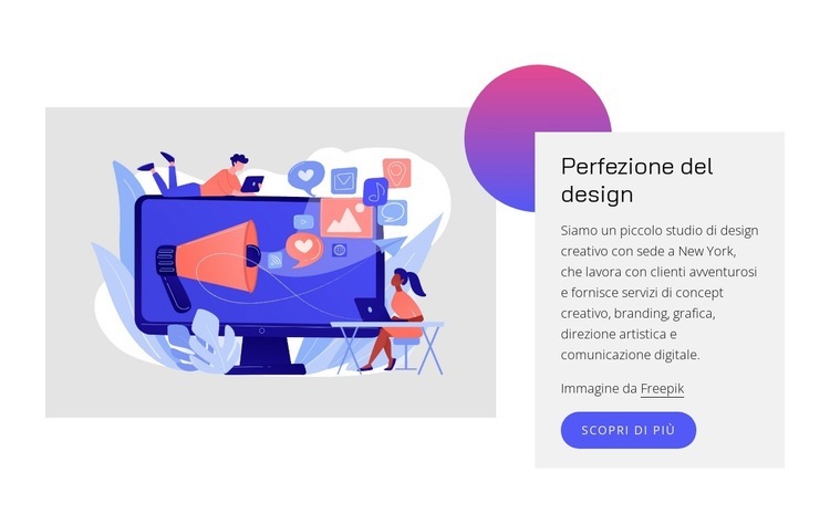 Perfezione del design Mockup del sito web