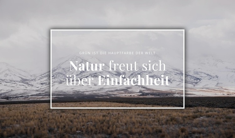 Die Schönheit der nordischen Natur Website Builder-Vorlagen