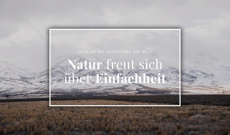 Die Schönheit der nordischen Natur Website-Modell