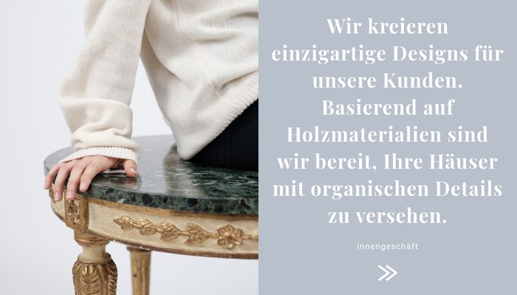 Einzigartiges Innendesign Website-Modell