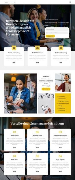 Aktiengesellschaft – Fertiges Website-Design