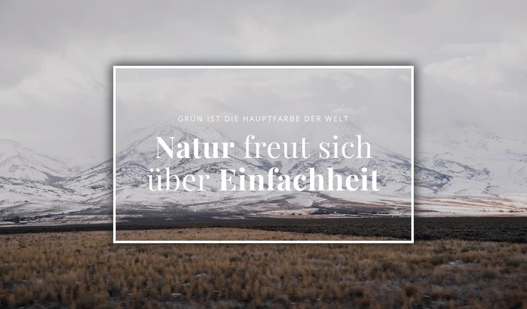 Die Schönheit der nordischen Natur Website-Vorlage