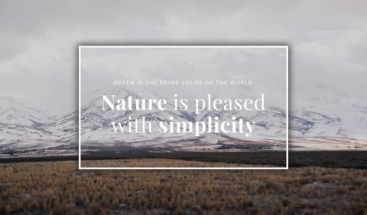 The beauty of northern nature Elementor Template Alternative