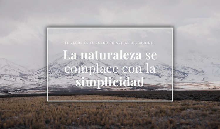 La belleza de la naturaleza del norte Plantilla CSS