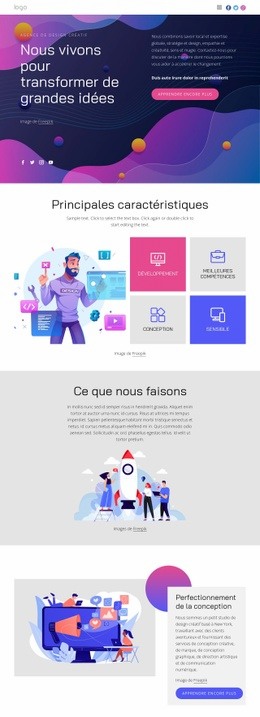 Transformez De Grandes Idées En Réalité - Créateur De Site Web