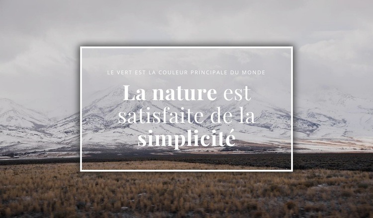 La beauté de la nature nordique Maquette de site Web