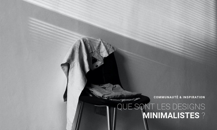 Intérieur d'appartement minimaliste Maquette de site Web