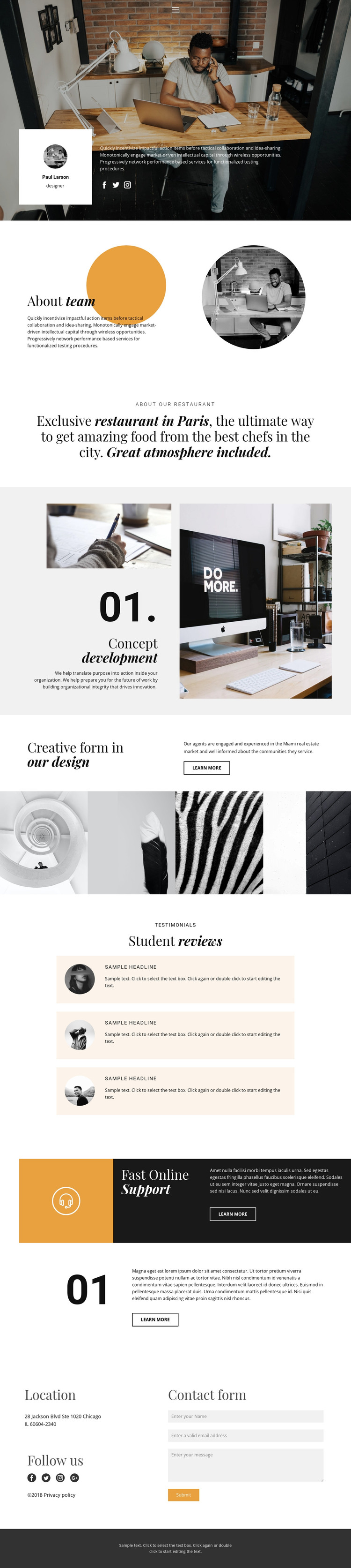 A team of talented developers HTML Template