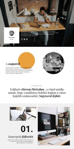 Tehetséges Fejlesztőkből Álló Csapat - Személyes Webhelysablonok