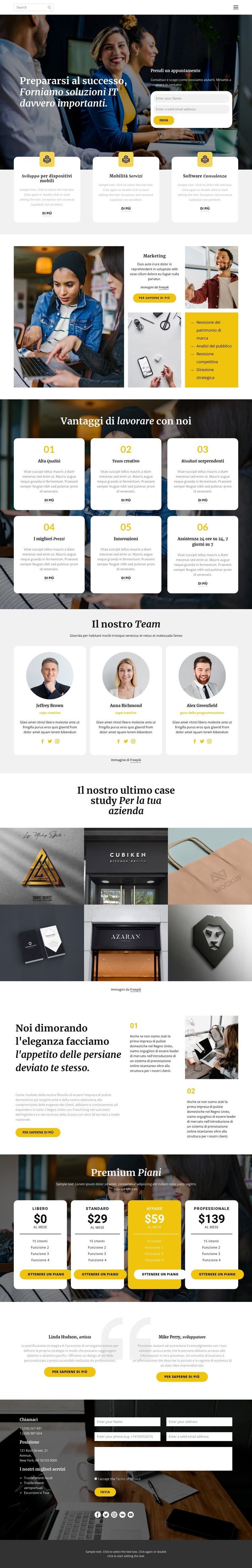 Società per azioni Modelli di Website Builder