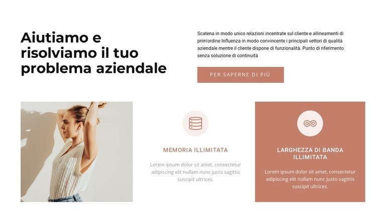 Soluzione facile per lavorare Modello di sito Web