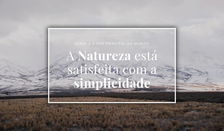 A beleza da natureza do norte Design do site