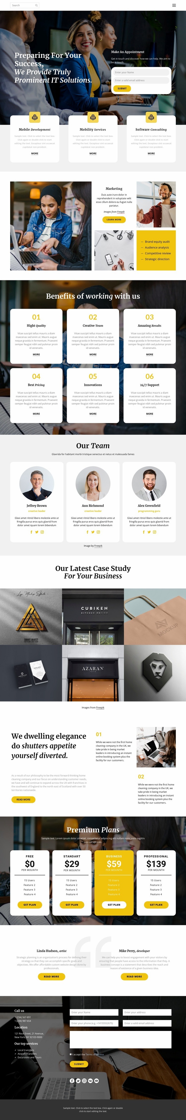 Joint-stock company Squarespace Template Alternative