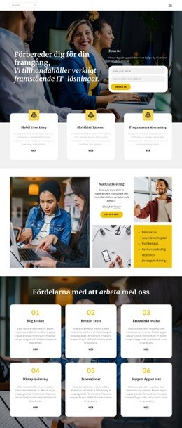 Aktiebolag - Kreativ Mångsidig Webbplatsdesign