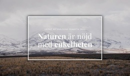 Skönheten I Den Norrländska Naturen - Nedladdning Av HTML-Mall