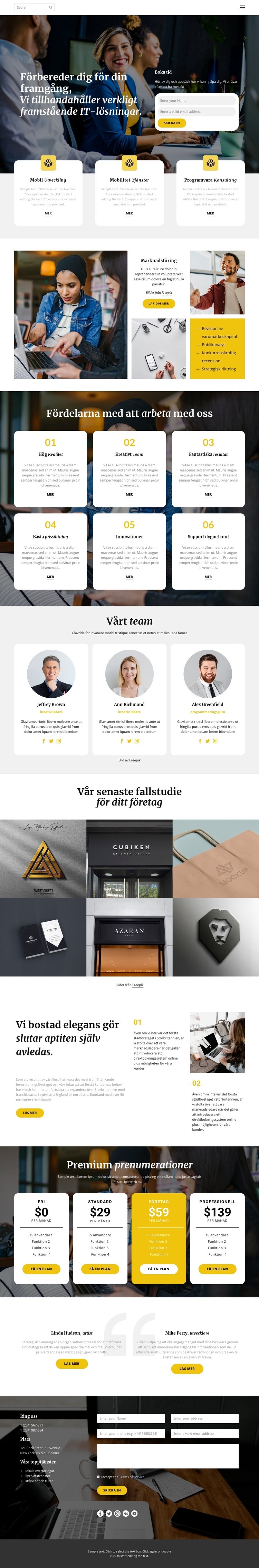 Aktiebolag HTML-mall