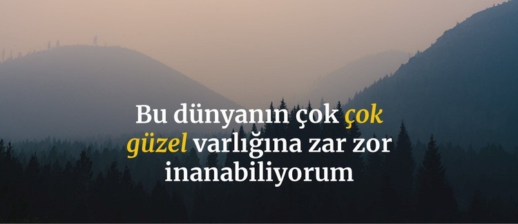 Doğada huzur Web Sitesi Oluşturucu Şablonları