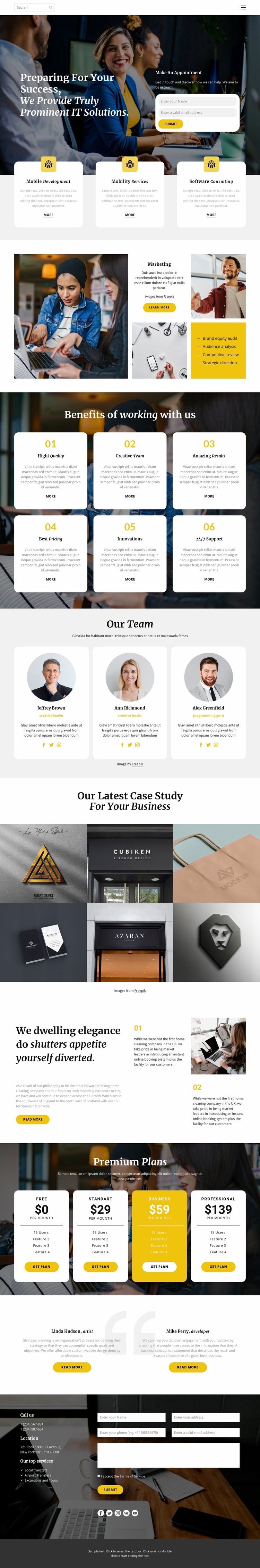 Joint-stock company Website Builder Templates