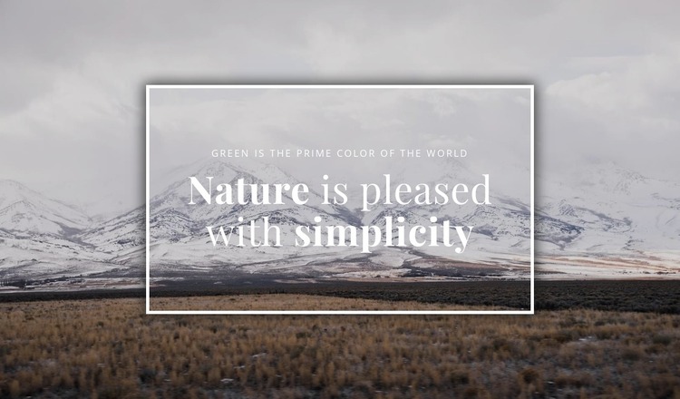 The beauty of northern nature WordPress Website Builder