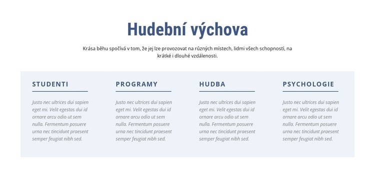 Hudební výchova Šablona CSS