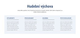 Hudební Výchova – Vstupní Stránka HTML