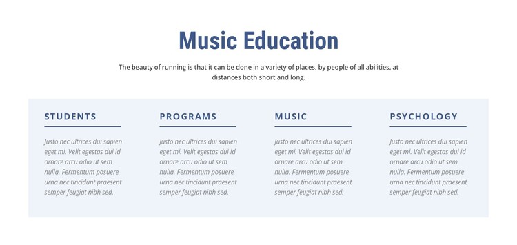 Music Education CSS Template