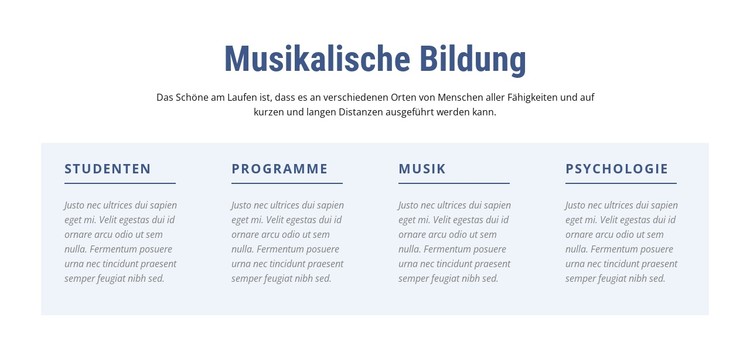 Musikalische Bildung CSS-Vorlage