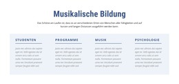 Musikalische Bildung - HTML-Landingpage