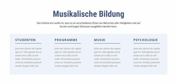 Musikalische Bildung HTML Website Builder