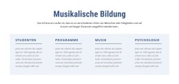 Musikalische Bildung – Kostenlos Herunterladbare HTML5-Vorlage