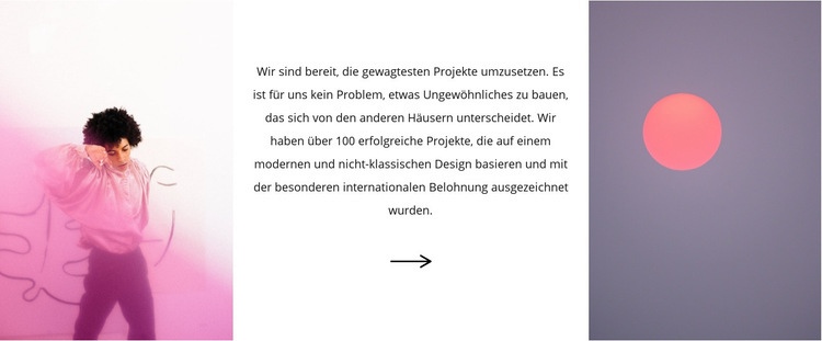 Trendfarbe und Kunst Website Builder-Vorlagen