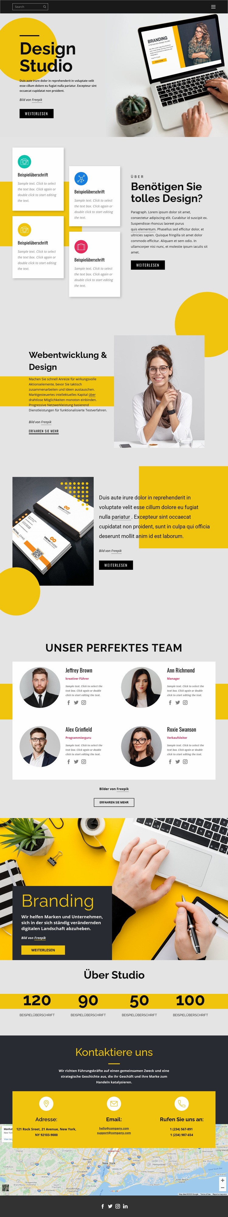 Marke, Print & Webdesign Website-Modell