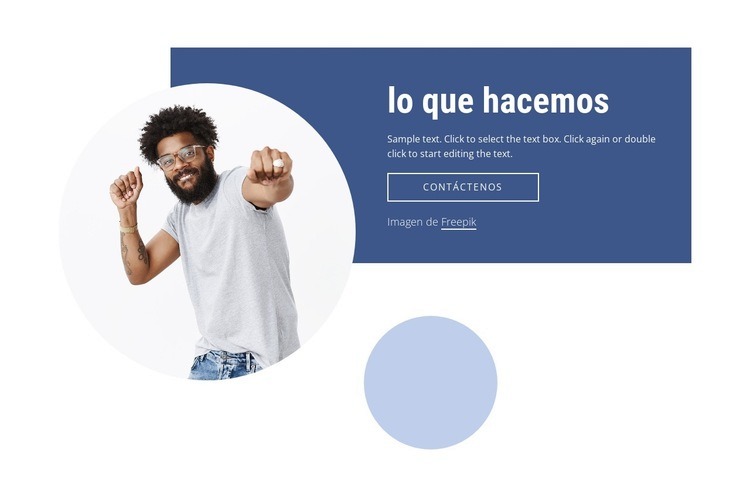 lo que hacemos bloque Creador de sitios web HTML