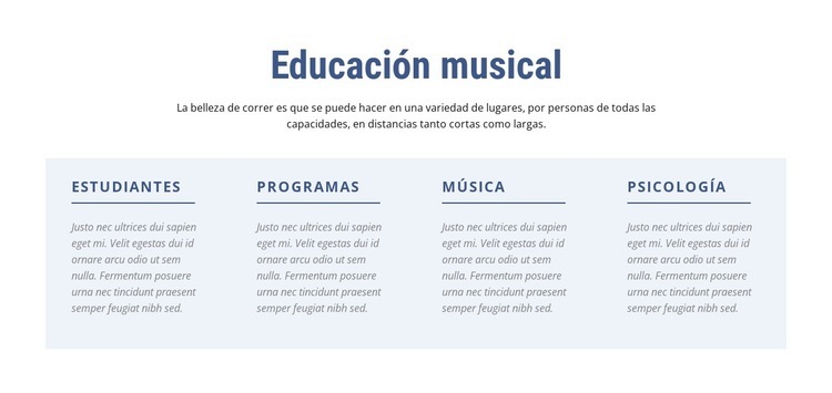 Educación musical Creador de sitios web HTML