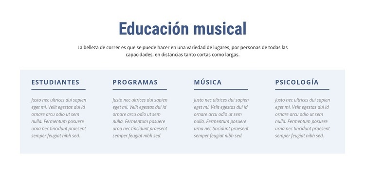 Educación musical Plantillas de creación de sitios web