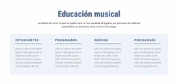Educación Musical - Inspiración Para El Diseño De Sitios Web