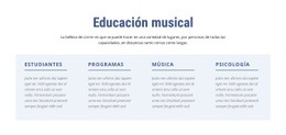 Página De Destino Exclusiva Para Educación Musical