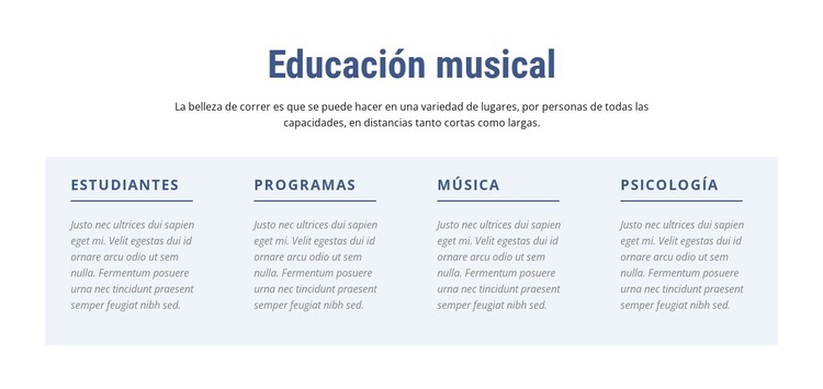 Educación musical Plantilla CSS