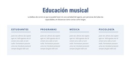 Educación Musical: Página De Destino HTML