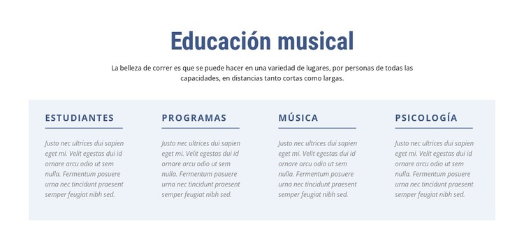 Educación musical Plantilla HTML