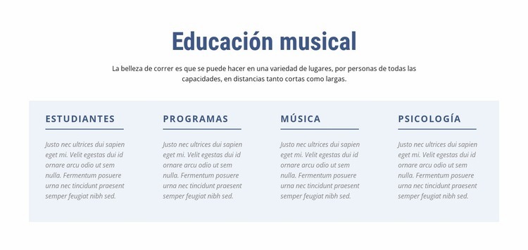 Educación musical Plantilla HTML5