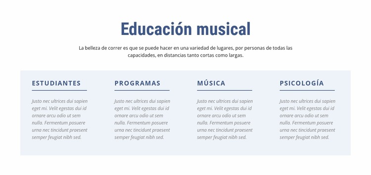 Educación musical Plantilla Joomla