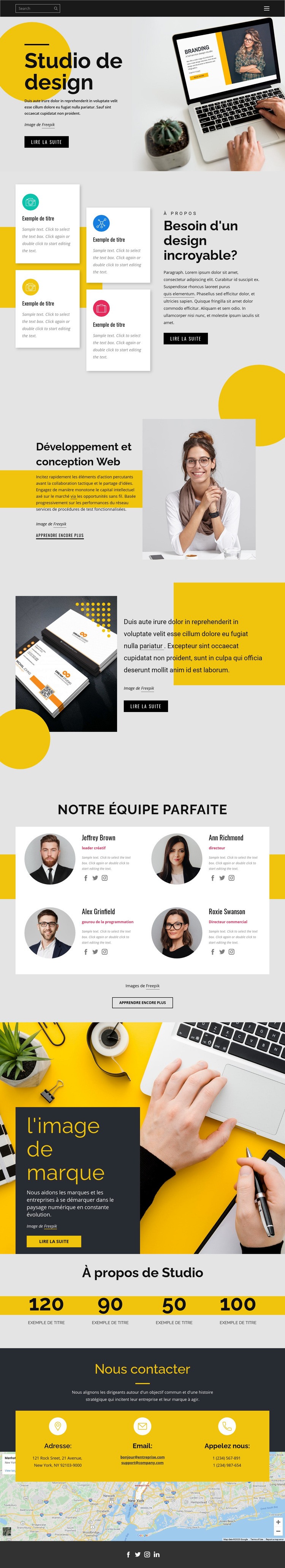 Conception de marque, impression et web Conception de site Web