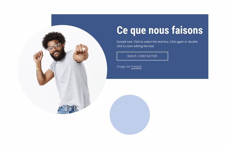 Ce que nous faisons bloquer Conception de site Web