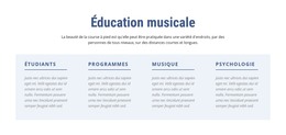 Éducation Musicale – Page De Destination HTML