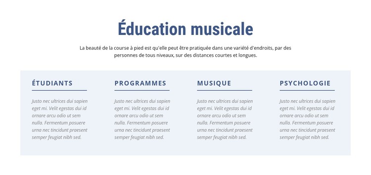 Éducation musicale Modèle HTML
